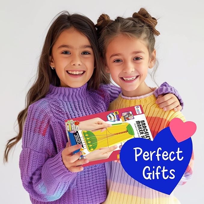 bracelet making kit for girls - friendship bracelet kit - christmas gifts for ages 6 7 8 9 10 11 12 year old girl birthday gifts, arts and crafts for kids ages 8-12 teen bracelets diy maker pink blue