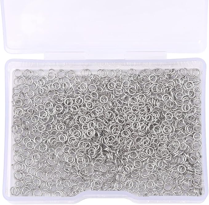 Platinum Plated Jump Rings Non Tarnish 3mm 1200pcs for Jewelry Making Findings