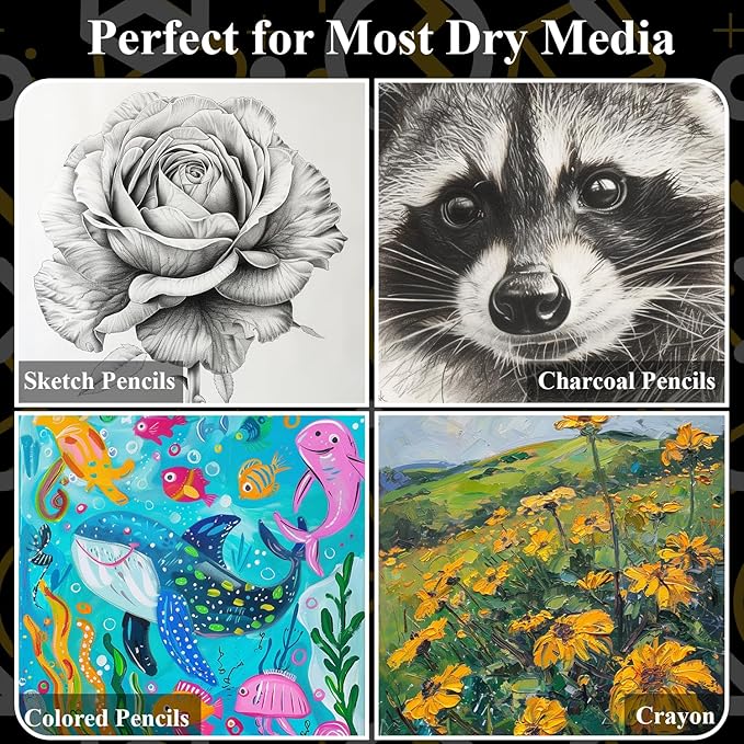 sketch book for kids, 9" x 12" kid sketchbook, 100 sheets (73lb/120gsm) drawing paper for kids, spiral sketch pad for kid, christmas gifts for grandkids.