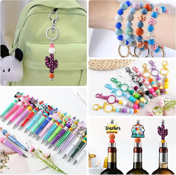 160Pcs 12mm Silicone Beads for Keychain Making Bracelet Necklace, Bulk Round Silicone Beads for Pens(Rust Brown)