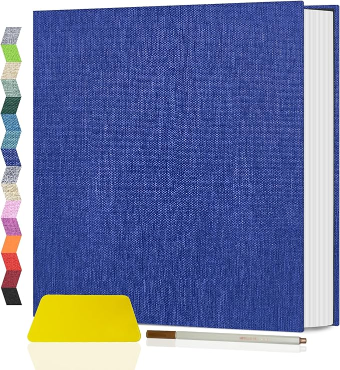 Popotop Photo Album Self Adhesive Scrapbook Album for 4x6 5x7 8x10 Pictures DIY Photo Book as Scrapbooking Supplies Kits, Birthday Gifts for Women Mom Wedding Baby Family Travel