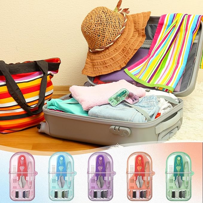 Solsew 20 Pieces Mini Travel Sewing Kit Bulk Portable Small Emergency Sewing Kit Mini Sewing Box for Traveler Hotel Charity Homeless Christmas Stocking Stuffer Gift