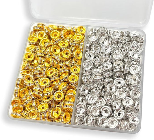 ZSFLZS 500pcs 6mm Rondelle Spacer Beads for Bracelets Making, Heishi Polymer Flat Disc Spacer Bead for Jewelry Making, Spacer Beads for Bracelets Clay Beads for Jewelry Making,