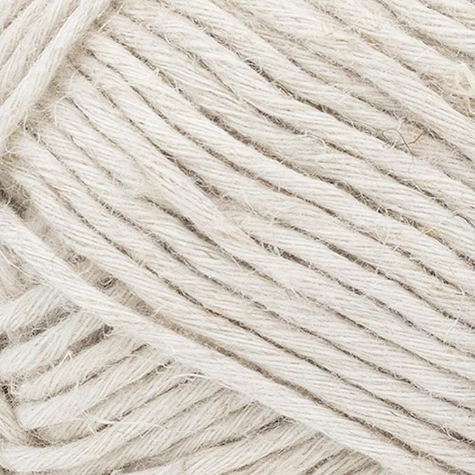 Lion Brand Yarn Cotton Hemp, Soft, Durable Yarn for Crochet and Knitting, 3 Pack, Husk