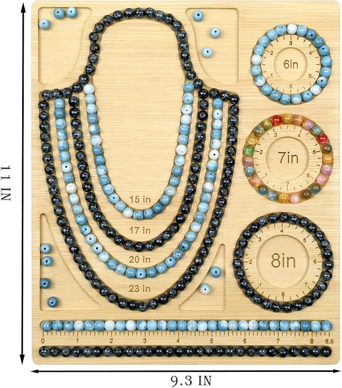 Petoysoso Bead Boards for Jewelry Making, Bamboo Beading Tray Design Mat for Necklace & Bracelet,Jewelry Making Supplies,Beading Supplies