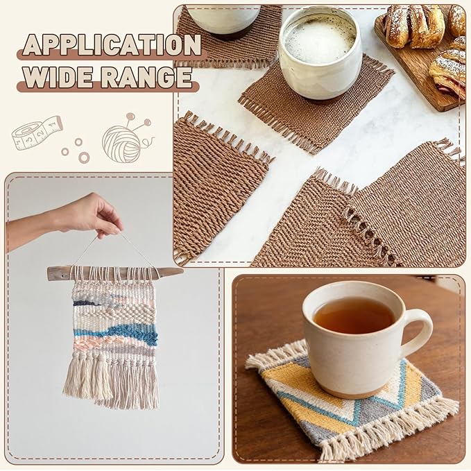 Adjustable Tapestry Weaving Loom, Wooden Craft Weaving Loom Kit, Small Expandable 4.72in to 13in, Wooden Frame to Handcraft Art for Beginners Experts, Wood Weaving Kit