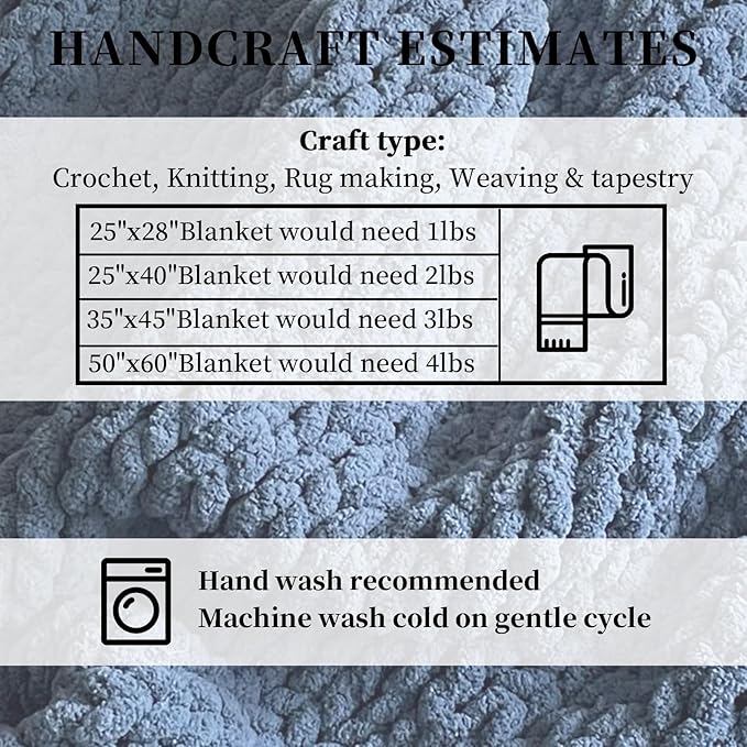 SUNTQ 8 Pack Chunky Chenille Yarn for Crocheting, Bulky Thick Fluffy Yarn for Hand Knitting Blanket, Soft Plush Knitting Yarn for Cushions, Pet Bed,Home Decor,Peacock Blue(32 yds,8.8 oz Each Skein)