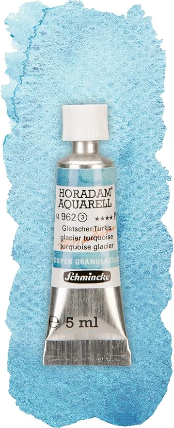Schmincke Horadam® Aquarell, Super Granulation Trio Glacier, 5 ml Tubes, 74 616 097, Cardboard Set, Very Strong Granulating Watercolors