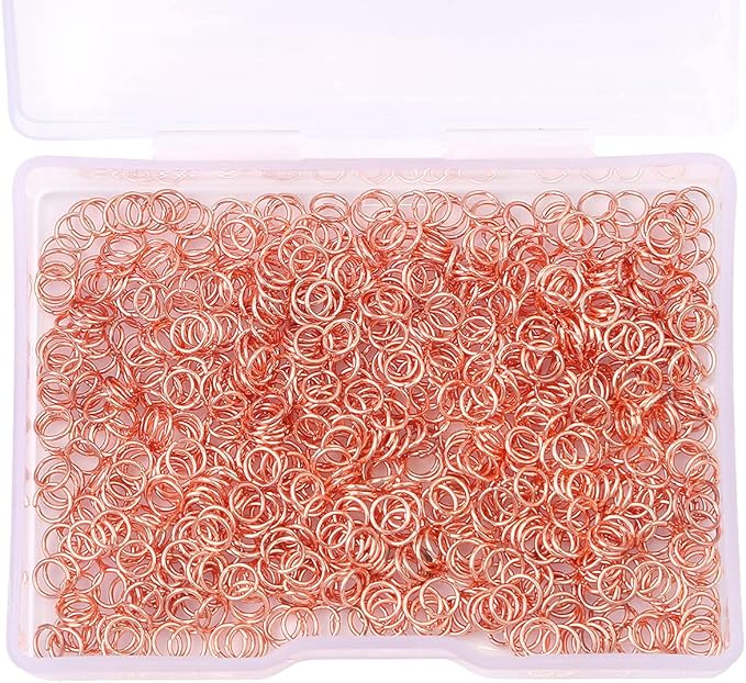 Rose Gold Plated Jump Rings Non Tarnish 4mm 900pcs for Jewelry Making Findings