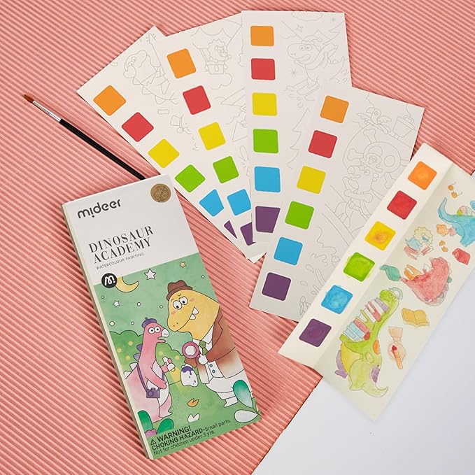 Pocket Watercolor Book Set, Watercolor Painting Book,Watercolor Bookmarks for Kids, Beginning, Students Painters Christmas Gifts (1PCS-C)