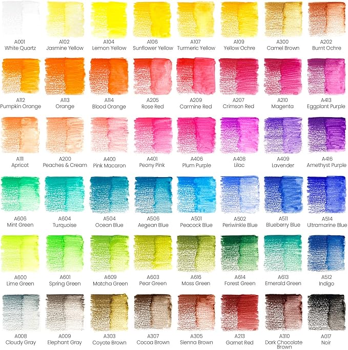 ARTEZA Watercolor Pencils Set of 48 Water-Soluble Colored Pencils for Blending, Layering, Painting, Lightfast Pigments with Soft Cores in Tin Case, Art Supplies for Adults, Artists, Holiday Gift Set