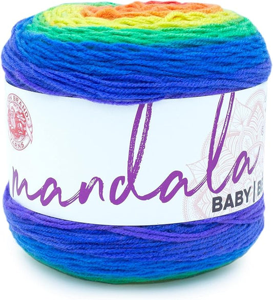 Lion Brand Yarn Mandala Baby Yarn, Rainbow Falls, 1 Skein