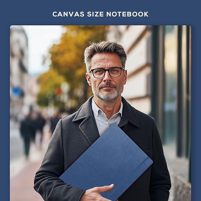 Beechmore Books A3 Mixed Media Sketchbook - 11.7x16.5 Extra Large Professional Studio Drawing Pad, 160 GSM / 98 lb Perforated Ivory Paper, Hardcover Lay-Flat Design, Gift Box for Artists & Watercolor