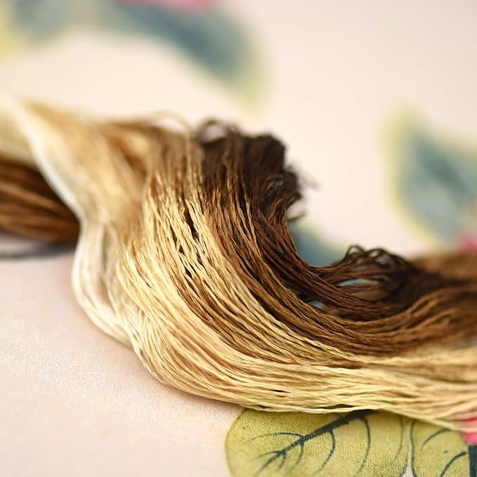 Natural 100% Mulberry Handmade Embroidery Silk Thread Silk Floss (62)