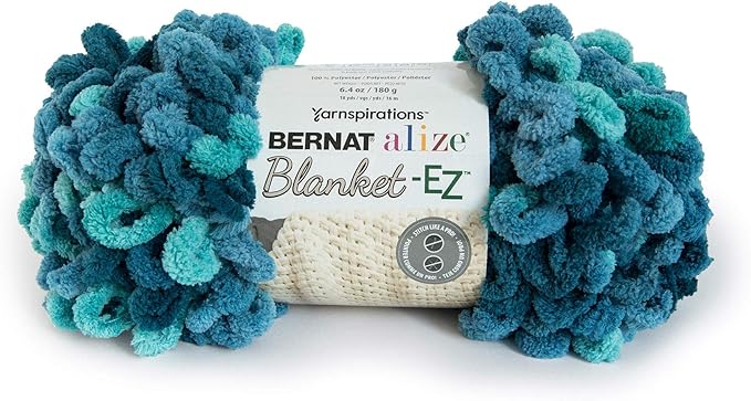 Bernat Alize Blanket-EZ Yarn, Seaport Teals