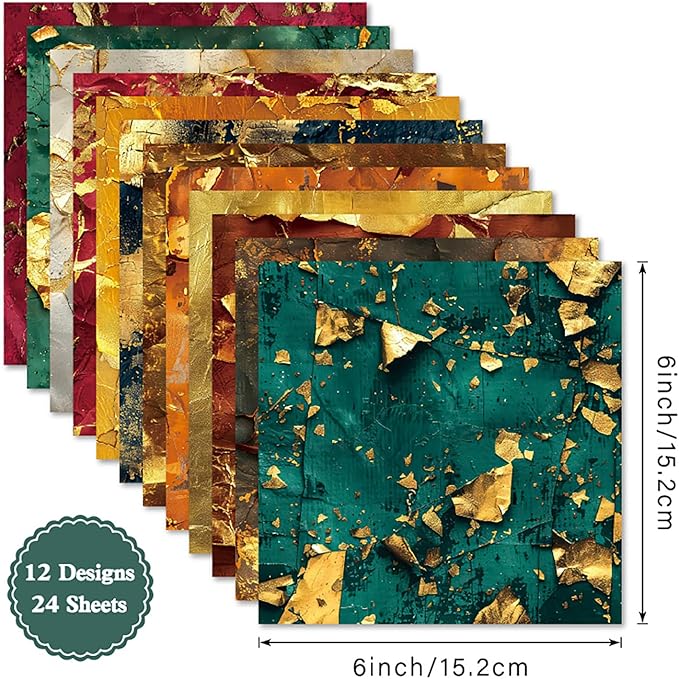 YASMEN Mother's Day Scrapbook Paper Pad, 6x6 Single-Sided Cardstock Paper Pad for Card Making, Journals, Planner, DIY Envelopes, Greeting Cards, Gift Card, Decorative Art Craft -24 Sheets