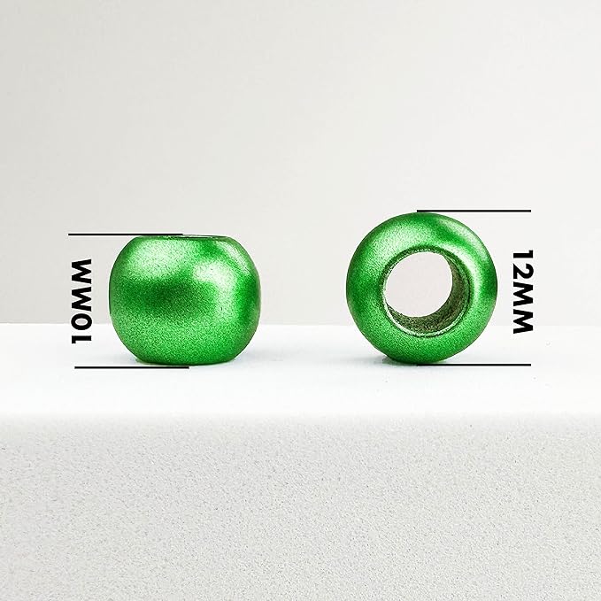300 acrylic large hole beads for crafts 10mm x 12mm acrylic barrel beads with 5.7mm large hole, matte green