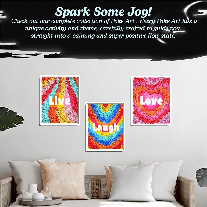 Unwynd Poke Art Positive Vibes, Mess-Free Arts and Crafts for Adults, Teen Craft Kits, Thoughtful Easter Gifts for Women and Men
