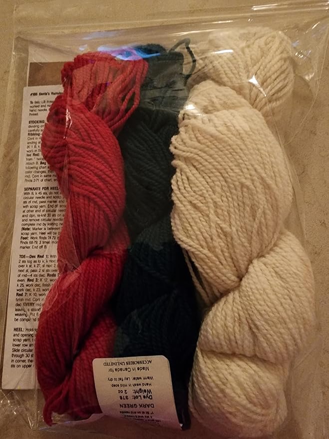 Christmas Stocking Knitting Kit - Santa's Reindeer