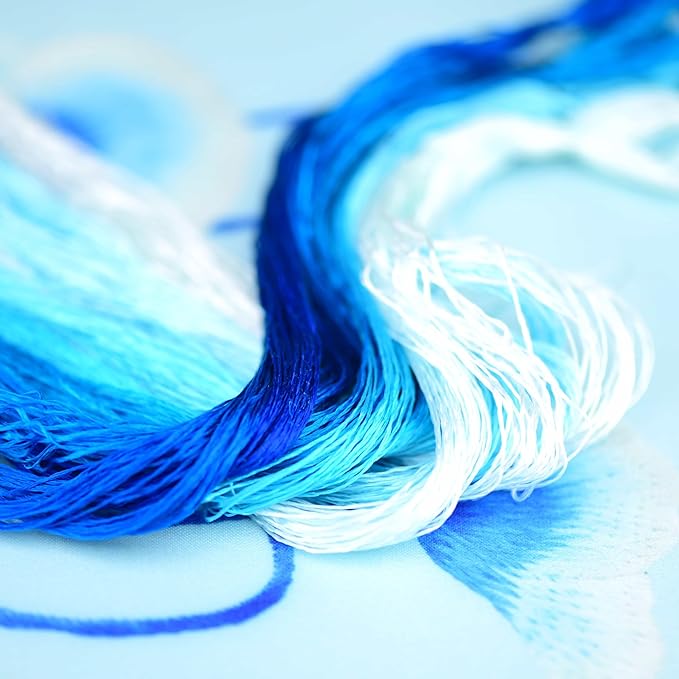 4 Skeins Mulberry Silk Floss Embroidery Thread Floss-Cross Stitch Threads China Silk Woven Jewelry Threads DIY Sewing Kits (15)
