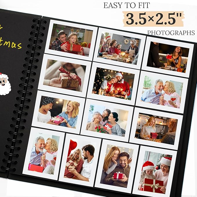 Scrapbook 12x12 Inch DIY Scrapbook Album Hardcover Kraft Paper Scrap Book Photo Albums 100 Pages Perfect for 4x6 / 5x7 / 6x8 Photos Memory Book for Family, Wedding