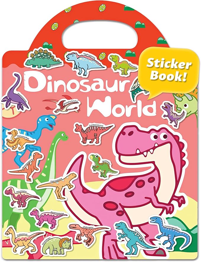 walenced reusable sticker book for toddlers, stickers for kids, toddler craft activities, toddler travel toys ages 3 and up boy girl birthday gifts