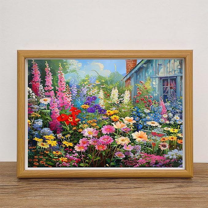 Meothan Flowers Diamond Painting Kits for Adults, Wild Flowers Diamond Art Kits Full Drill Diamond Gem Art Painting Kits for Gift Wall Decor 12x16 inch