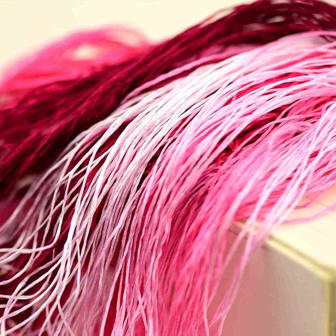 Natural 100% Silk Thread, Handmade Embroidery Thread Silk Floss 8 Colors 110m Each (09)