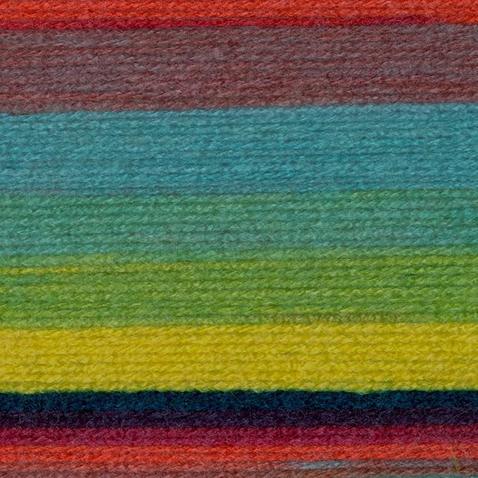 Lion Brand Yarn, Mandala DK Lightweight Yarn for Knitting, Crochet, and Crafts, Wizard, 3 Pack, Self-Striping Acrylic Fiber for Baby Blankets, Multicolor Shawls and Variegated Cardigans