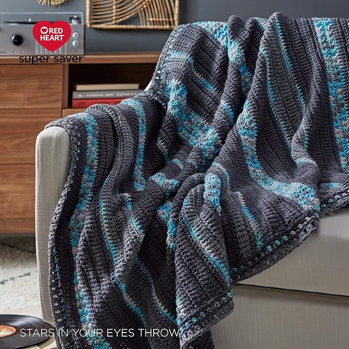Red Heart Super Saver Yarn, 3 Pack, Fruity Stripe 3 Count