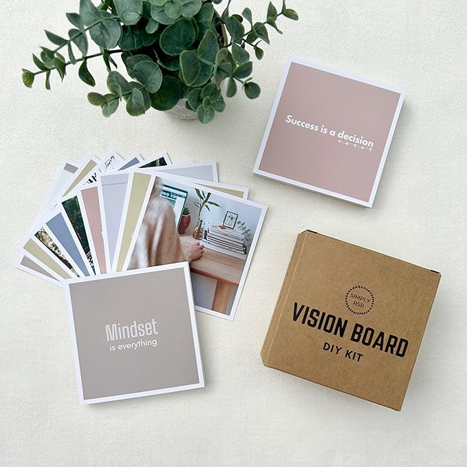 SIMPLY RSB The Ultimate Vision Board Kit and Inspirational Gift | 100 Motivational Cards, Complete Wall Decor Accessories (Cards Only)