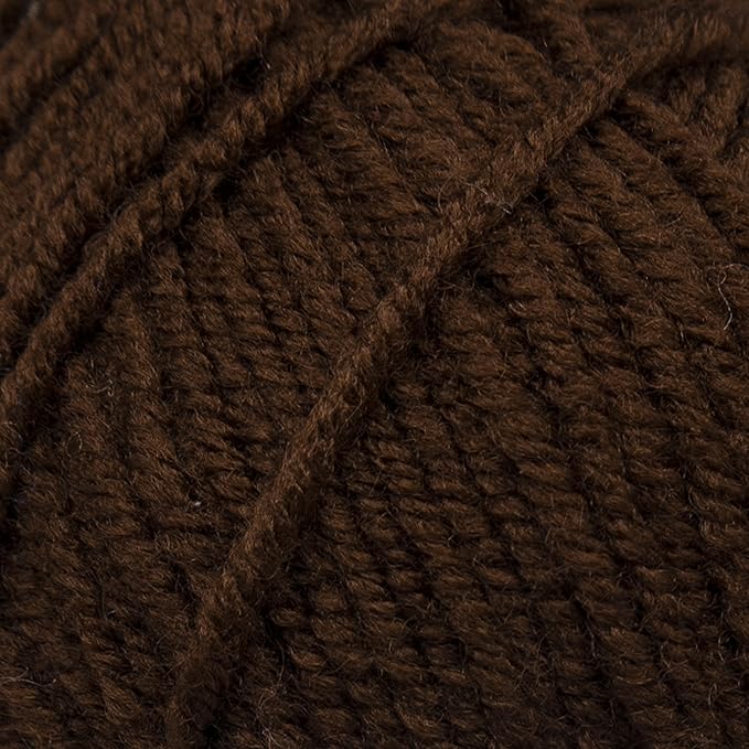 Estako Star-Worsted Yarn - 75% Acrylic 25% Wool - Soft Medium Weight #4-100g (3.52oz) - 170m (186yds) - Crochet & Knitting Yarn (47013 - Brown)