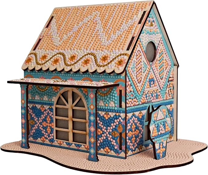 Party Ready 3D Diamond Painting Kit - Mandala Cabin Tapestry DIY Craft Set, Premium Full Drill Diamond Art Kit for Home Decor