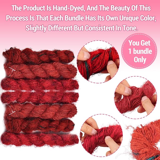 65.62 Yards Sari Silk Ribbon Yarn, Red Sari Ribbon Yarn Tassels Skeins Vintage Fabrics Crafts for Knitting Crocheting Macrame Tassels Scrapbook Craft Project Decor