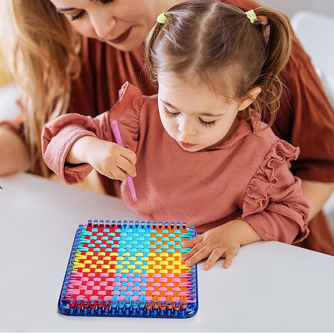 REENLIV Upgraded Weaving Loom Kit Toys for Kids & Adults, DIY Arts & Crafts, Easy Potholder Loom Knitting Activity for Beginners, Ideal Gifts for Girls Ages 5 6 7 8-12 13 Years Old, 252 Craft Loops