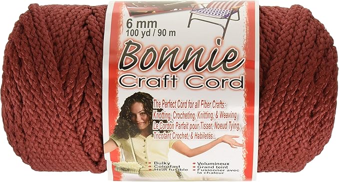 Bonnie Macrame Craft Cord 6mmX100yd, Wine