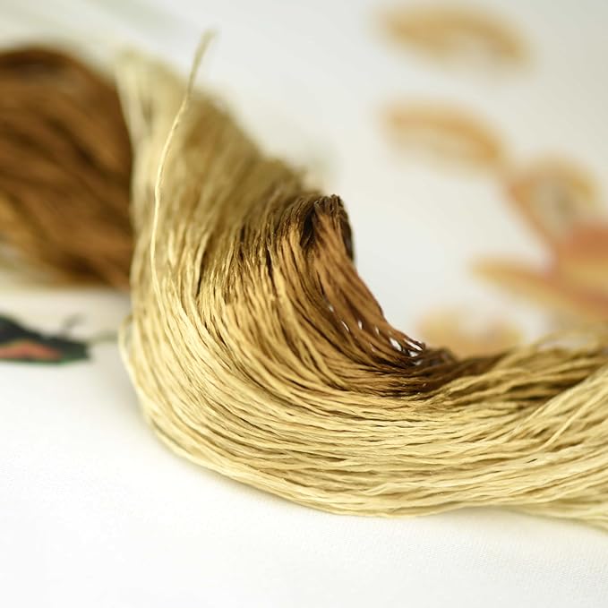 Natural 100% Silk Thread, Handmade Embroidery Thread Silk Floss 8 Colors 110m Each (54)