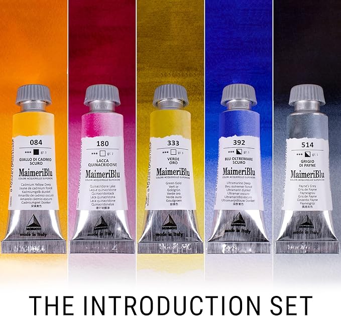 MaimeriBlu Watercolor Intro Set, 5 Tubes, 12ml