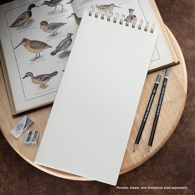 Bee Paper - 6"x 12" Super Deluxe Mixed Media Sketching Pad, 60 Sheets