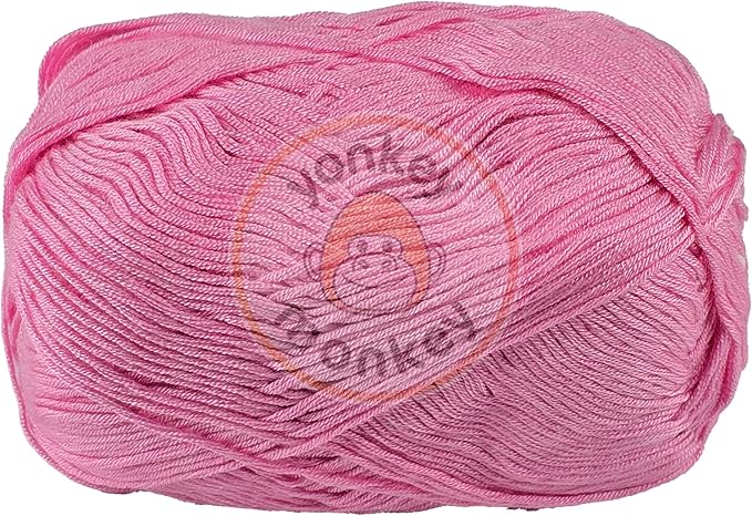 10-Pack of Yonkey Monkey 500 Grams Yarn - 70% Rayon derived from Bamboo, 30% Cotton - Imported - Pink 9025