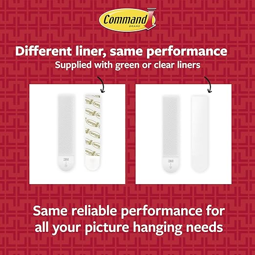 Command 15 lb & 10 lb Large and Medium Picture Hanging Strips, 2‑Pack (56 Pairs / 112 Strips), Damage‑Free Hanging Picture Hangers, Great for Home Decor, White Adhesive