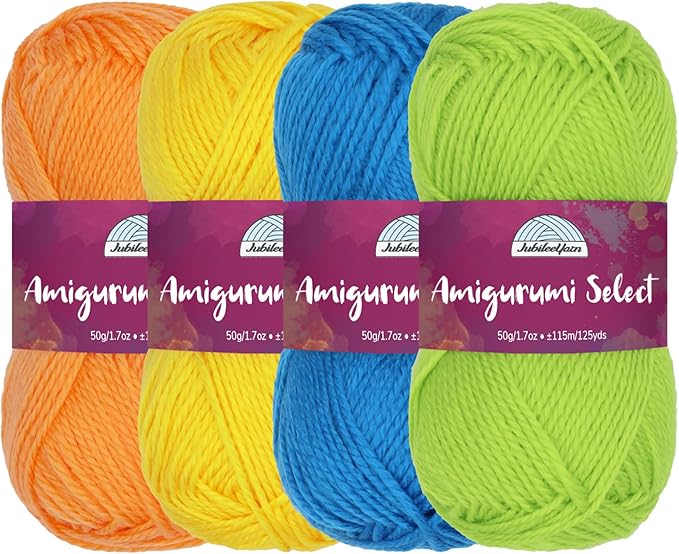 JubileeYarn Amigurumi Select Yarn - DK Acrylic - Inspiration Assortment 85-4 Skeins
