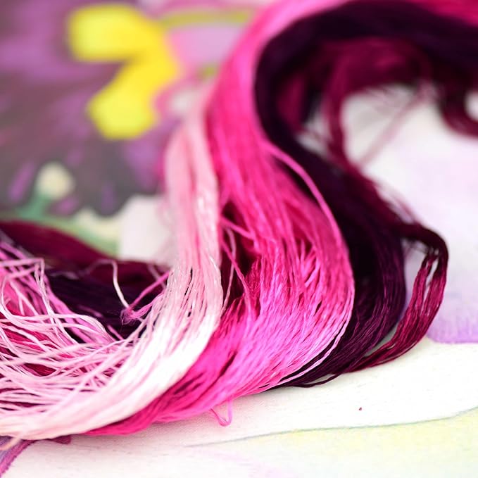 Mulberry Silk Floss Embroidery Thread Floss-Cross Stitch Threads China Silk Woven Jewelry Threads DIY Sewing Kits (25)