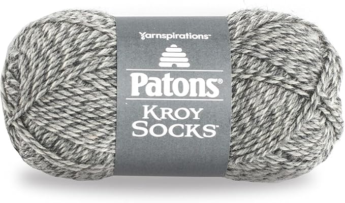 Spinrite Yarns Patons Kroy Socks, 1.75 Ounce, Grey Marl