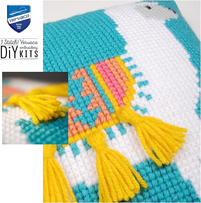 Vervaco Cross Stitch Cushion Kit Llama PN-0173529