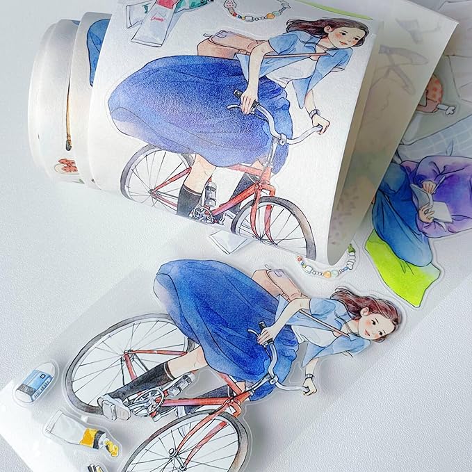 WT Pre-Cut Hello Weekend Wide PET Tape, 1 Roll (70mm x 5m), Original Weekend Lifestyle Designs, Waterproof Decorative Tape for Journaling, Planners, Scrapbooks & DIY Crafts