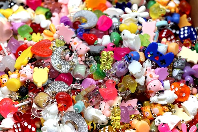 Resin Ice Cream Flower Dice Pendant Charms Colorful DIY Pendant Making Charm for Bracelet Necklace Earrings Keychain Craft