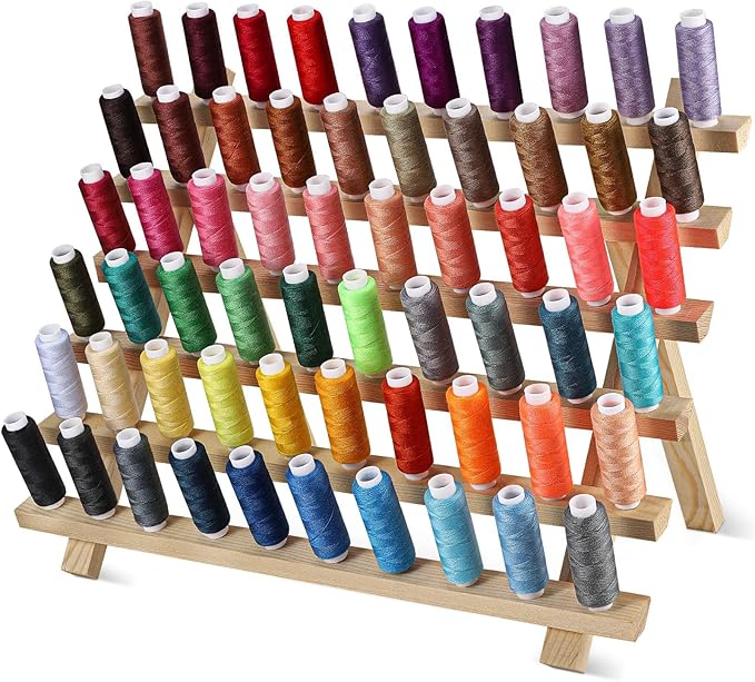 CiaraQ Sewing Threads Kits, 60 Colors Polyester 250 Yards Per Spools for Hand Sewing & Embroidery