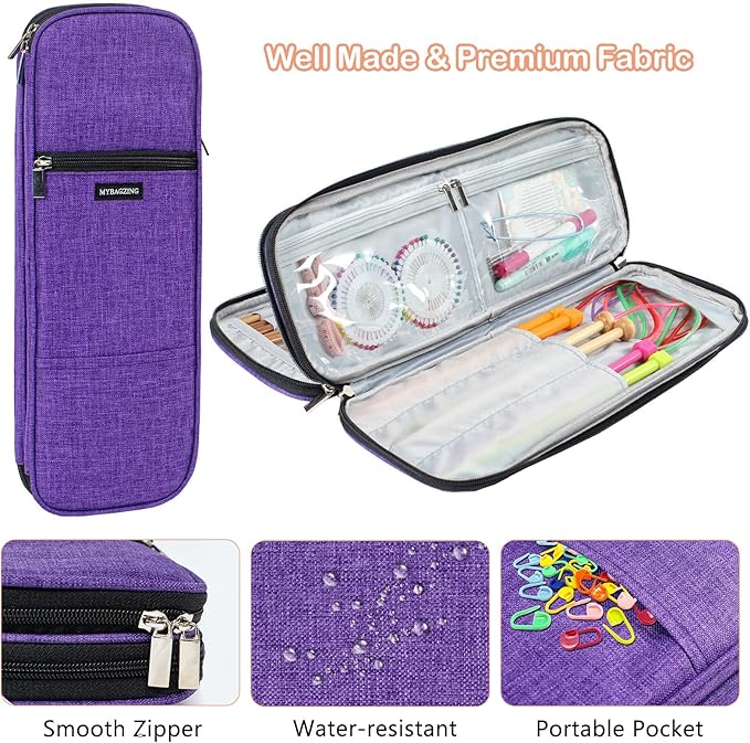 Knitting Needles Case (up to 14 Inches), Knitting & Crochet Accessory Organizer