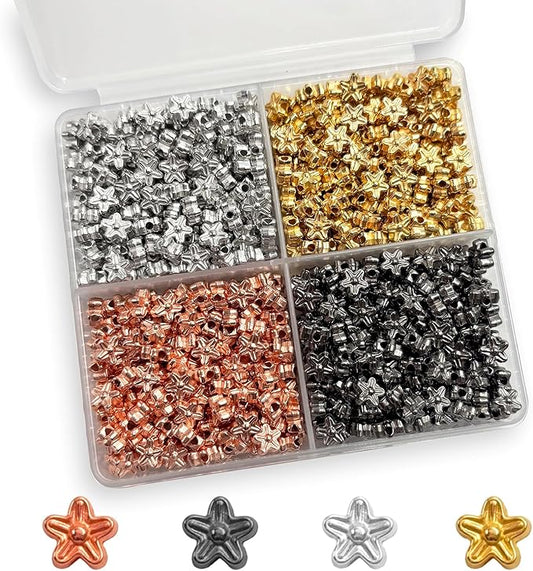 ZSFLZS 600pcs 6mm Flower Spacer Beads for Bracelets Making, Heishi Polymer Flat Disc Spacer Bead for Jewelry Making, Spacer Beads for Bracelets Clay Beads for Jewelry Making